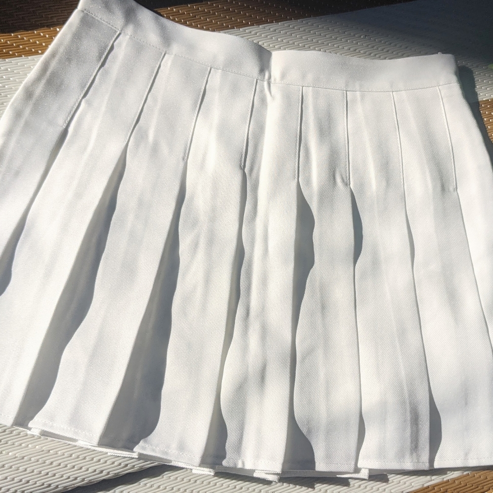 Pleated Off White Skirt